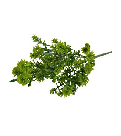 Yapay Çiçek Plastik Demet Yeşil Mini Lotus Demeti Garnitür Aradal Dekoratif Yapay Bitki