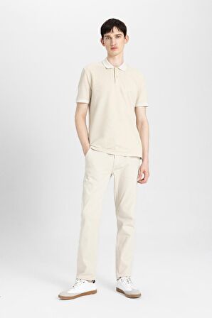 DeFacto New Regular Fit Waffle Kısa Kollu Basic Düz Polo Tişört B4508AX24SPBG430