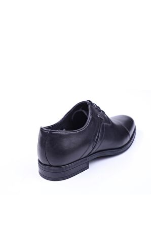 Fosco 2512 Erkek Siyah Bağcıklı Hakiki Deri Kauçuk Klasik Ayakkabı