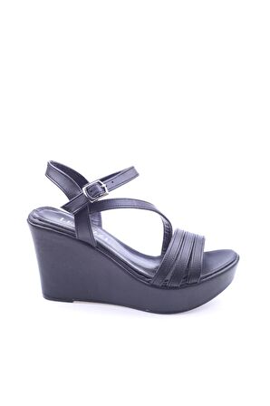 Le Guzzi 2809 Kadın 9 Cm Dolgu Topuklu Cilt Sandalet