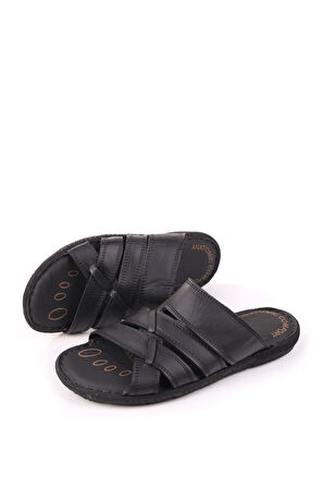 Papuç Sepeti Hakiki Deri Anatomik Rahat Taban Erkek Terliği