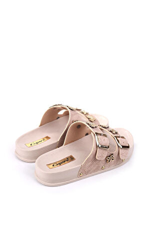 Papuç Sepeti 4744 Kadın Rahat Taban Ortopedik Günlük Tokalı Terlik