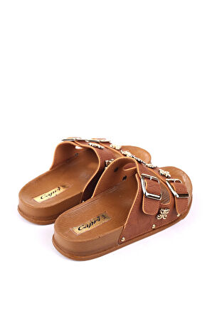 Papuç Sepeti 4744 Kadın Rahat Taban Ortopedik Günlük Tokalı Terlik