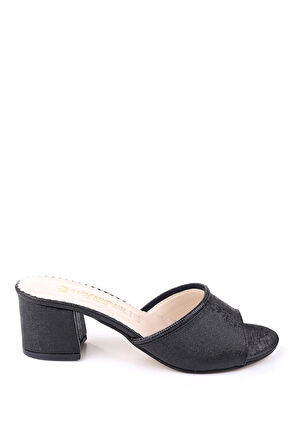 Papuç Sepeti 4854 Kadın Taşlı  Kare Topuk Rahat Taban  Çeyiz Terlik