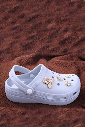 Papuç Sepeti Taşlı Kalın Taban Kadın Havuz/Plaj/Bahçe Terlik Sandalet