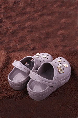 Papuç Sepeti Taşlı Kalın Taban Kadın Havuz/Plaj/Bahçe Terlik Sandalet