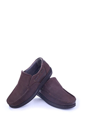 Papuç Sepeti Erkek Hakiki Nubuk Deri Kauçuk Taban Günlük Ayakkabı