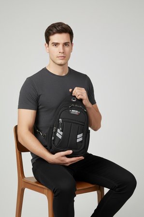 Seventeen 4901 Erkek Kanvas Body Bag & Sırt Çantası