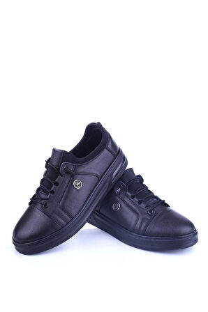 Papuç Sepeti 610 Hakiki Deri Streç Bağcıklı Günlük Erkek Ayakkabı