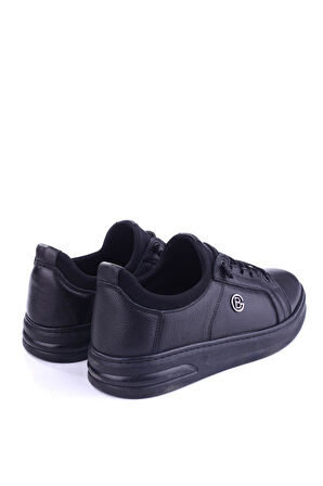 Papuç Sepeti 610 Hakiki Deri Streç Bağcıklı Günlük Erkek Ayakkabı