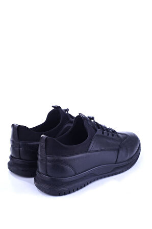 Papuç Sepeti 525 Hakiki Deri Streç Bağcıklı Günlük Erkek Ayakkabı