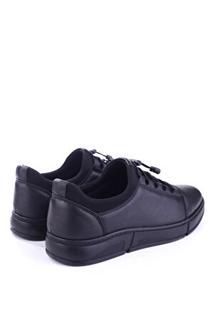 Papuç Sepeti 584 Hakiki Deri Streç Bağcıklı Günlük Erkek Ayakkabı