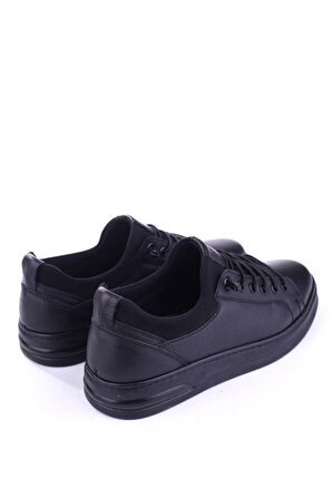 Papuç Sepeti 588 Hakiki Deri Streç Bağcıklı Günlük Erkek Ayakkabı