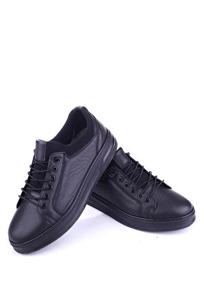 Papuç Sepeti 588 Hakiki Deri Streç Bağcıklı Günlük Erkek Ayakkabı