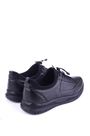 Papuç Sepeti 515 Hakiki Deri Streç Bağcıklı Günlük Erkek Ayakkabı