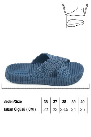 Gezer 15910 Kadın Çapraz Kaydırmaz Plaj Havuz Banyo Günlük Terlik