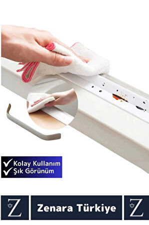Premium Uzun Ömürlü Su Nem Küfe Dayanıklı Mutfak Lavabo Pencere Kenar Yalıtım Bandı 3.2 Mt X 10 Adet
