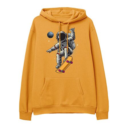 Astro-13 Baskılı Hoodie-Portakal
