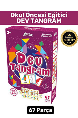Preschool Eğitici Öğretici Zeka Görsel Algı Geliştirici Okul Öncesi Eğlenceli-DEV TANGRAM