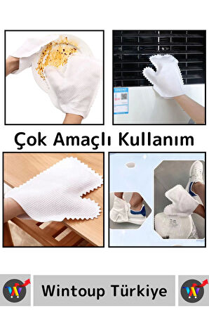 Premium Dayanıklı Yüksek Kaliteli Mikrofiber Pratik Çok Fonksiyonlu Temizlik Toz Alma Eldiveni 20'li