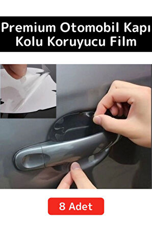 Özel Üretim Otomobil Kapı Yuvası Kapı Kolu Çizilme Aşınma Darbe Koruyucu Film 8'li Set