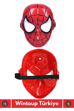 Premium Yüksek Kaliteli Plastik Eğlenceli Spiderman Figür Unisex Örümcek Adam Maskesi 1 Adet