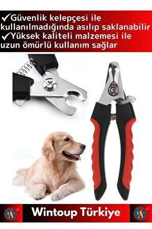 Premium Yüksek Kaliteli Güvenlik Kelepçeli Asmalı Petshop Evcil Hayvan Pet Kedi Köpek Tırnak Makası