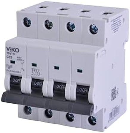10VTB-4C32 Otomatik Sigorta 10kA C Tipi 4 Kutup 32A