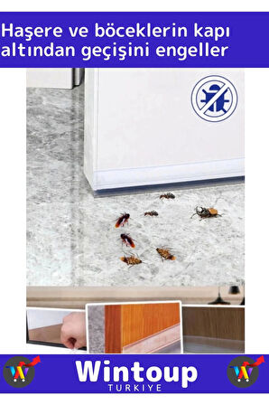 Premium Rüzgar Ses Böcek Toz Önleyici Kapı Pencere Isı Izolasyon Şeffaf Şerit Bant 3 Mtre 2 Ad