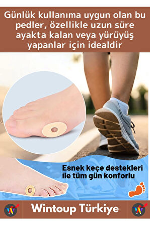 Gündelik Kullanıma Uygun Konforlu Ayak Ağrı Baskı Azaltıcı Sünger Yastık Ayak Nokta Pedi 60 Adet