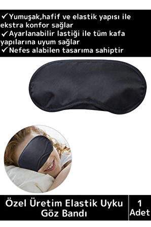 Özel Üretim Elastik Unisex Işık Önleyici Kamp Ev Yurt Uyku Maskesi Uyku Göz Bandı 1 Adet