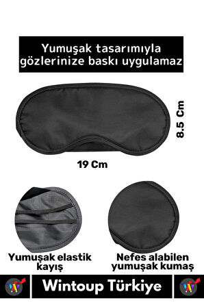 Özel Üretim Elastik Unisex Işık Önleyici Kamp Ev Yurt Uyku Maskesi Uyku Göz Bandı 1 Adet