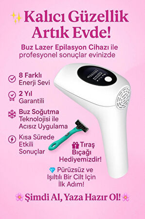 Nwn-2 Pro Ipl / Lazer Epilasyon IPL BUZ LAZER 999999 Atım Otomatik/manuel - Ağrısız