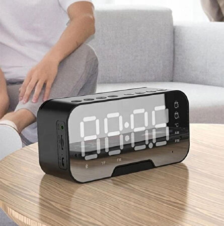 k-10 Alarmlı Dijital Çalar Saat /Bluetooth Hoparlör Speaker Fm Radyo