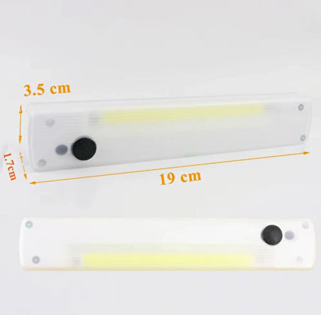 Ç:ok Amaçlı Taşınabilir Led Işık - Mıknatıslı Çalışma Lambası 19cm Beyaz