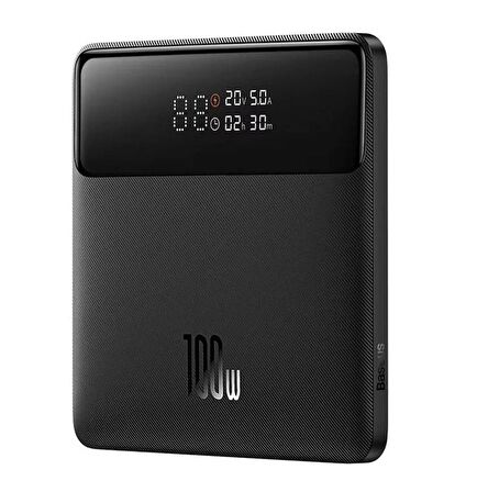 Baseus 100 W 20000 mAh Hızlı Şarj Powerbank Siyah 