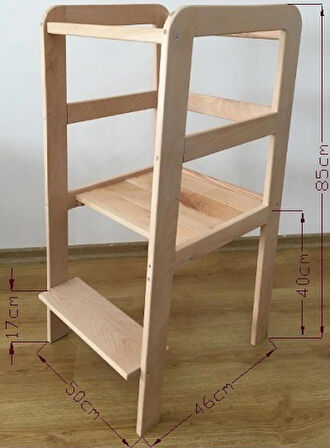 Ahşap Montessori Öğrenme Kulesi