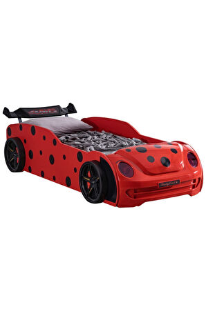 Arabalı Yatak, Ladybird Ledli Arabalı Yatak - Kırmızı
