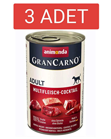 Animonda Gran Carno Karışık Etli Yetişkin Köpek Konservesi 400gr x 3 Adet