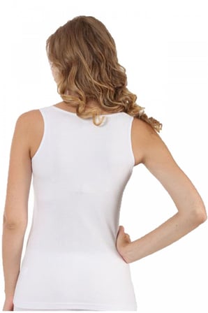 Moda Çizgi Bayan Kalın Askılı Body 246 Beyaz