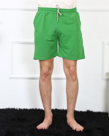 Moda Çizgi Erkek Lakost Fıstık Yeşili Şort 27487