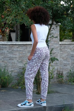 Moda Çizgi Kadın Welsoft Polar Tek Alt Pijama 210062 Mor