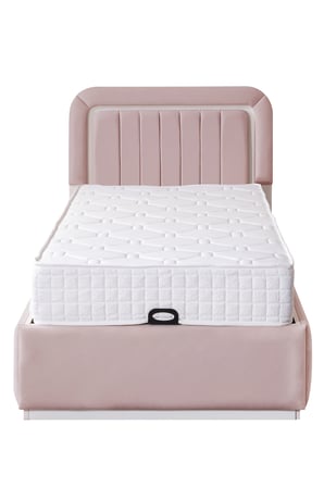 Demonte Baza Seti, Valens Ledli Tek Kişilik Baza Başlık Seti - İkili Set, Pembe - 100x200 cm