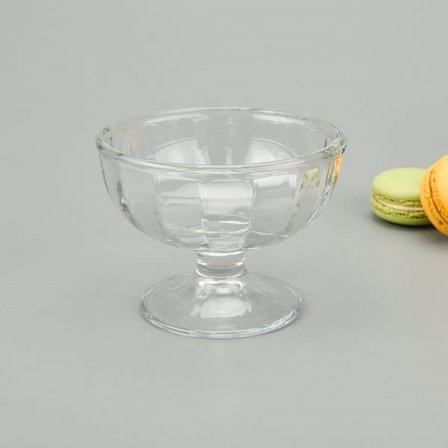 Deli Glass Cam Tatlı Tabağı - Şeffaf - 210 ml