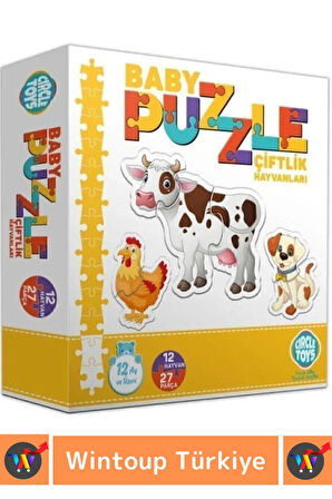Premium Çocuk El Göz Koordinasyonu Zeka Geliştirici Eğitici Eğlenceli ÇİFTLİK HAYVANLARI Puzzle