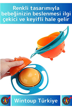 Premium Seri BPA Free Zararsız Pratik Kolay Temizlenir Eğlenceli Dökülmez Tasarım Bebek Mama Kasesi