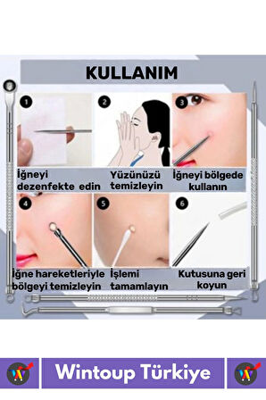 Özel Üretim Dayanıklı Tüm Ciltler İçin Uygun Yüz Bakım Akne Sivilce Siyah Nokta Temizleyici 4'lü Set