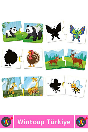 Premium Çocuk Zeka El Göz Koordinasyonu Geliştirici Eğitici Öğretici Eğlenceli 48 Parça İLK PUZZLE