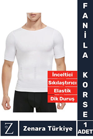 Özel Üretim Jinekomasti Dik Duruş Göğüs Göbek Toparlayan Sıkılaştıran Ultra Esnek Erkek Fanila Korse