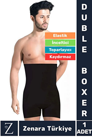 Gündelik Kaymaz Göbek Kalça Toparlayan Sıkılaştıran Bel Düzleştiren İncelten Erkek Duble Boxer Korse